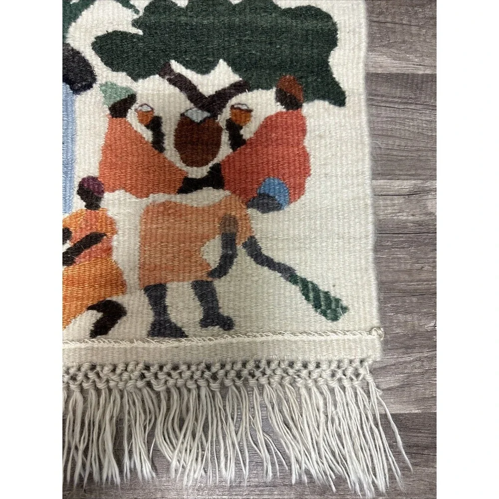 Vintage Beautiful Hand Woven Moteng Weavers Wool Tapestry Kilim Wall Hanging